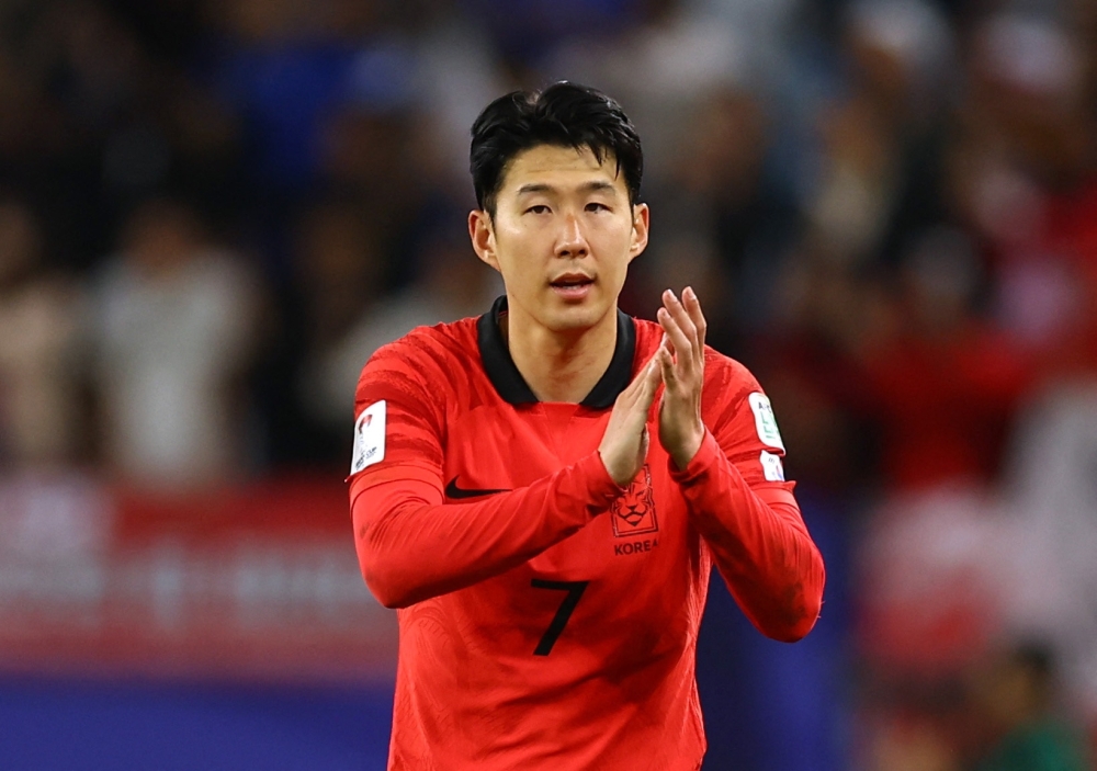 Soccer Football - AFC Asian Cup - Quarter Final - Australia v South Korea - Al Janoub Stadium, Al Wakrah, Qatar - February 2, 2024 South Korea's Son Heung-Min celebrates after the match REUTERS/Molly Darlington
