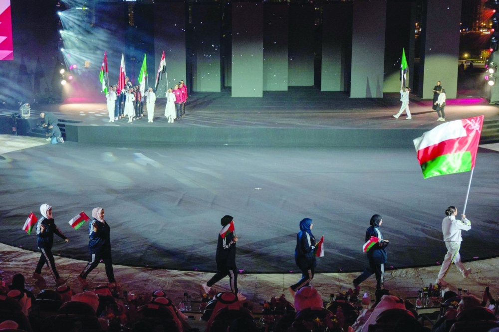 Oman flag during the opening ceremony