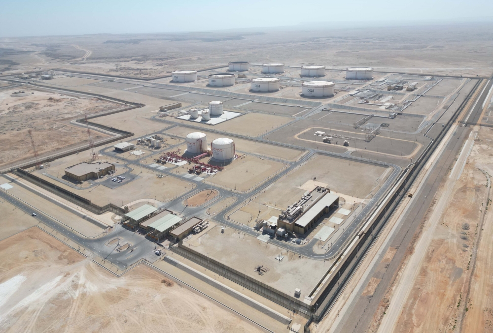 The terminal, which occupies an area of 40 square kilometres, can store about 200 million barrels of oil.