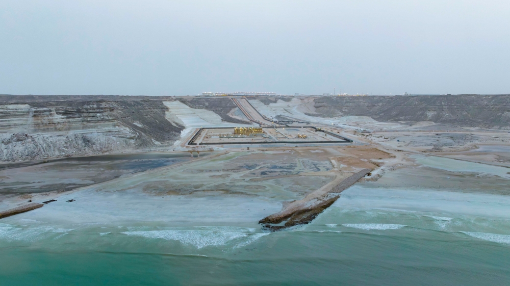 The terminal, which occupies an area of 40 square kilometres, can store about 200 million barrels of oil.
