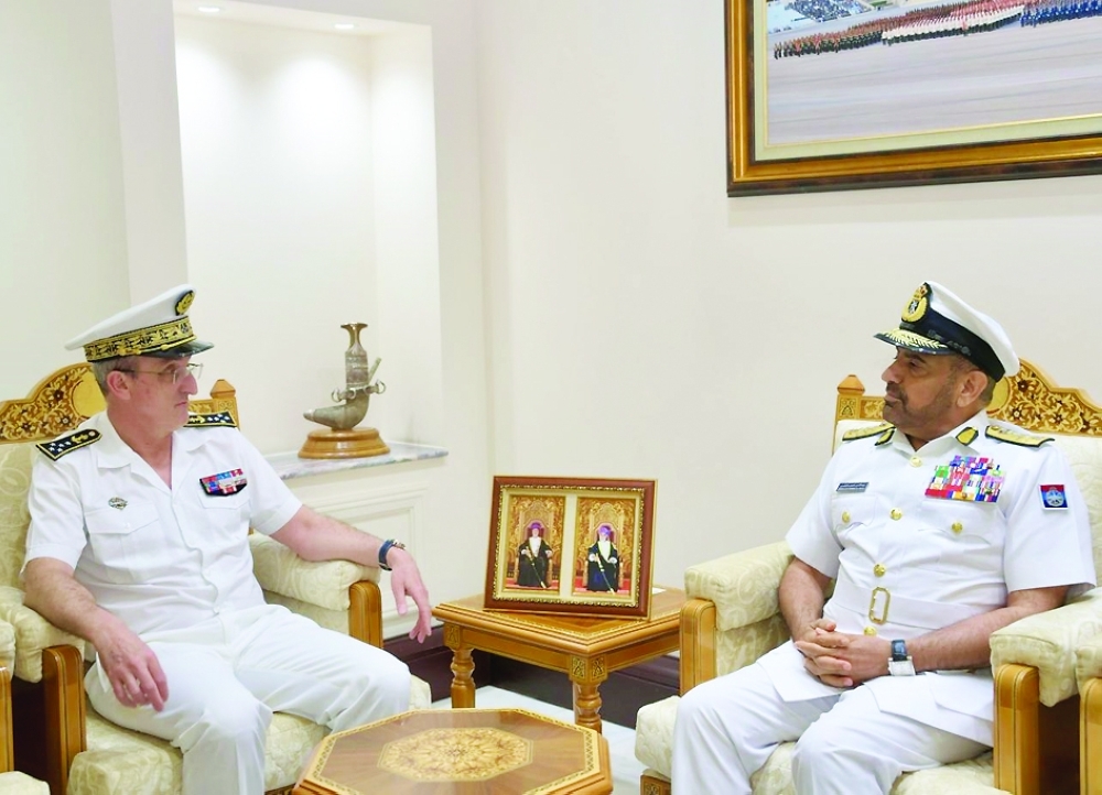 Vice Admiral Abdullah Khamis Al Raisi, SAF Chief holds talks with Admiral Nicolas Vaujour  