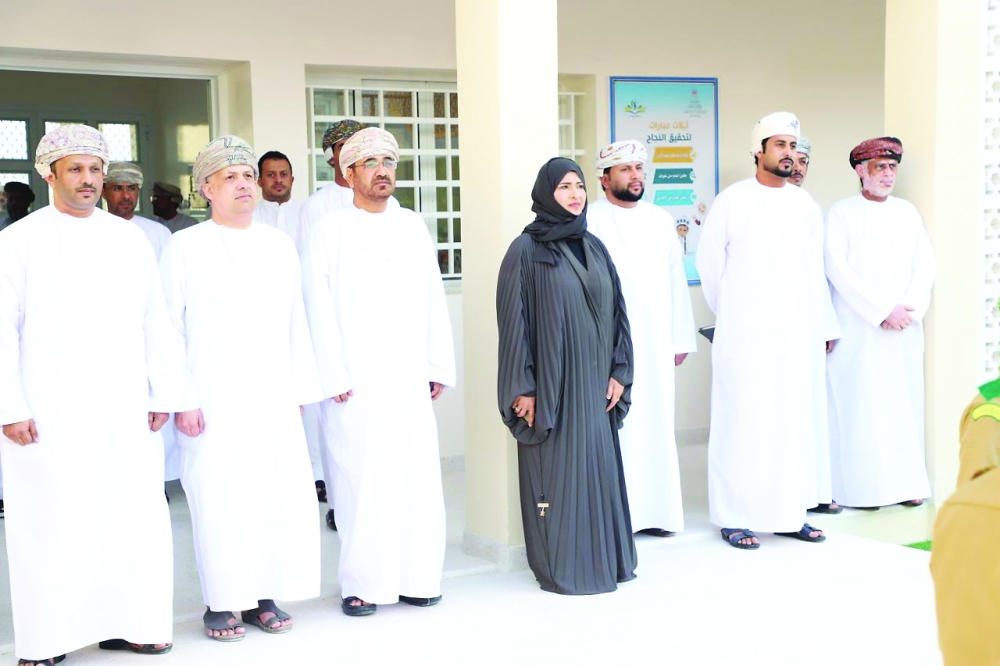 Officials attended the first day to check on the progress of work in the school.