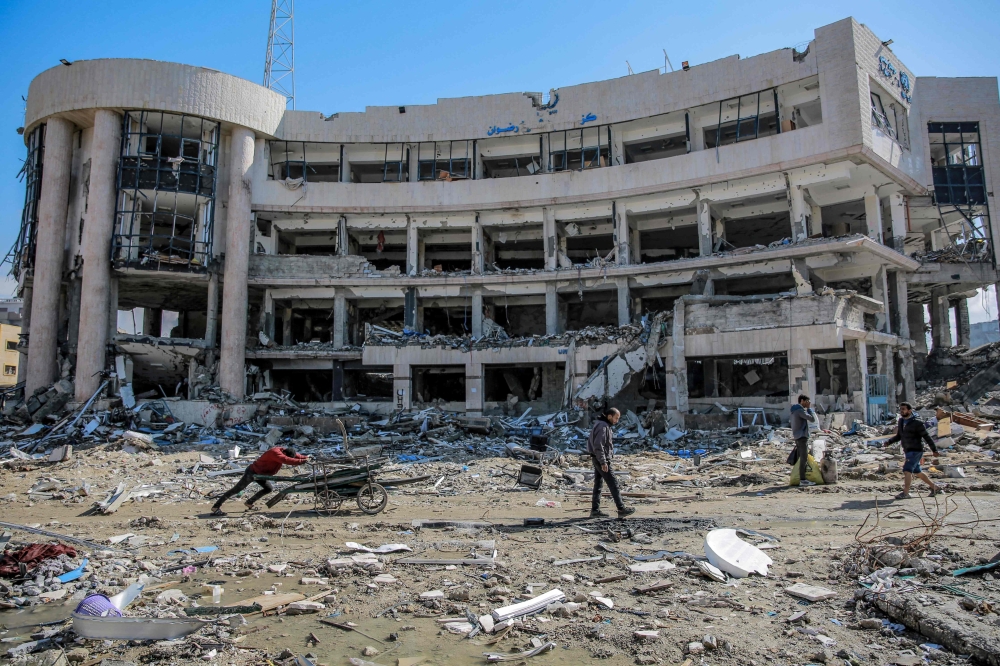 This picture shows the UNRWA-run Sheikh Radwan Clinic, destroyed during Israeli bombardment on Gaza City. — AFP file photo