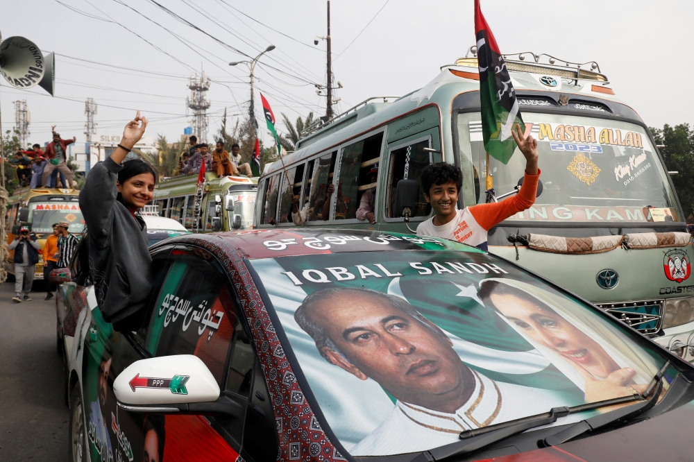 Supporters of Bilawal Bhutto Zardari, Chairman of the Pakistan Peoples Party