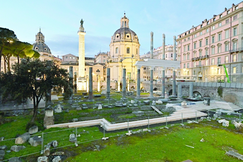 Rome restores towering colonnade of Trajan's Basilica