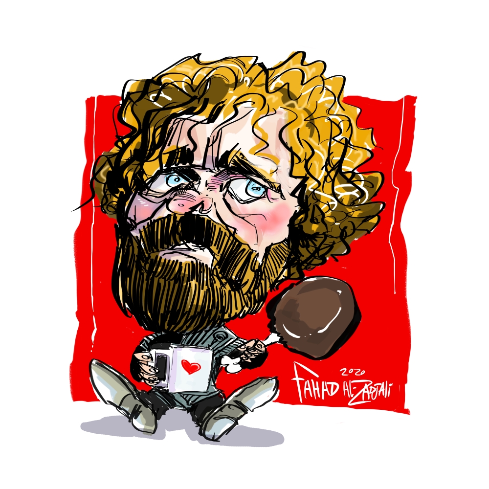  Fahd Al-Zadjali, a visual artist, and cartoonist for the Oman Daily newspaper.