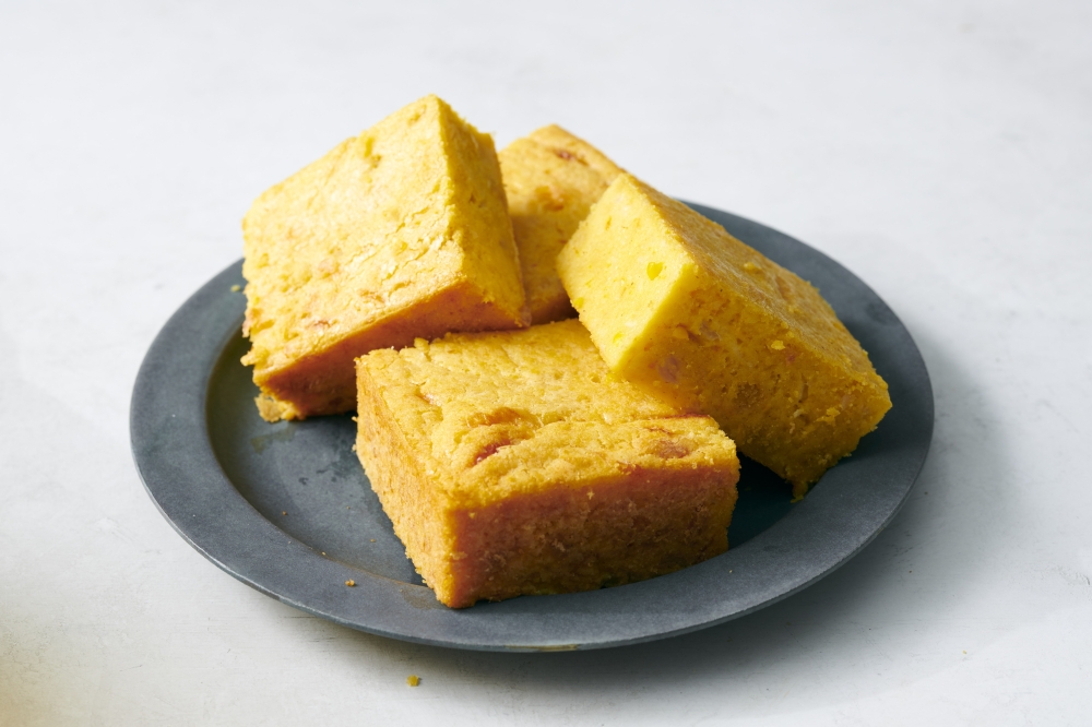 Sopa Paraguaya, the dense and cheesy cornbread commonly served alongside grilled meats in Paraguay.  (David Malosh/The New York Times)