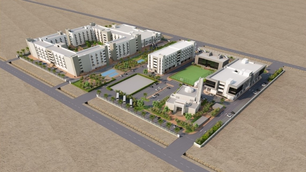 Overview of Al Maskaan Village at Khazaen Economic City.
