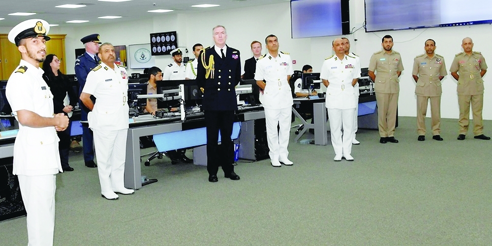 Admiral Antony Radakin visited the Maritime Security Centre on Wednesday. — ONA