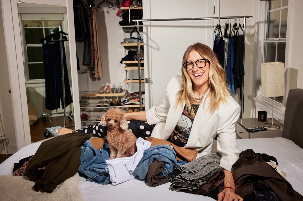The stylist Chellie Carlson at home in Los Angeles, Jan. 18, 2024. (Maggie Shannon/The New York Times)