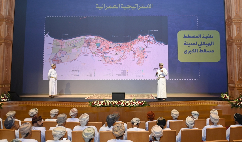 Officials unveil road map of the Ministry of Housing and Urban Planning in Muscat on Thursday.