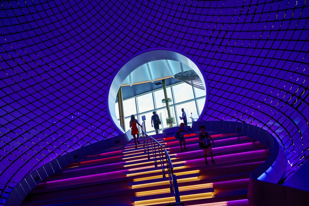 The ‘Pearl’ promenade of Royal Caribbean’s Icon of the Seas, now the world’s largest cruise ship, before it departed port in Miami on Saturday, Jan. 27, 2024. (Scott McIntyre/The New York Times)