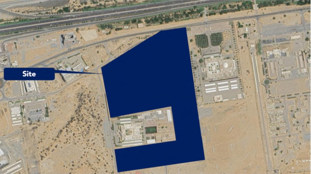Site (highlighted in blue) earmarked for the new Oman Business Gateway project in Airport Heights