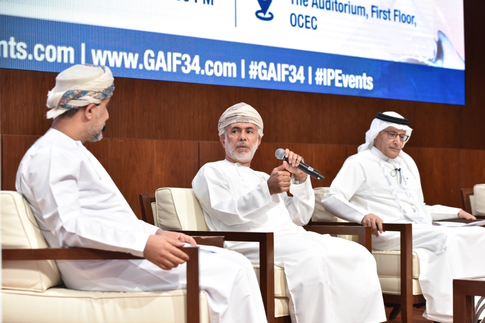 CMA Executive President Abdullah bin Salem al-Salmi taking part in a panel discussion during the GAIF Conference in Muscat.