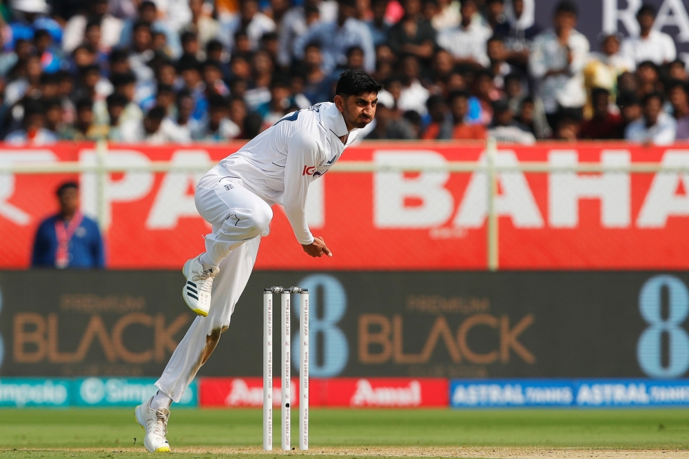 Indian spinner Shoaib Bashir 