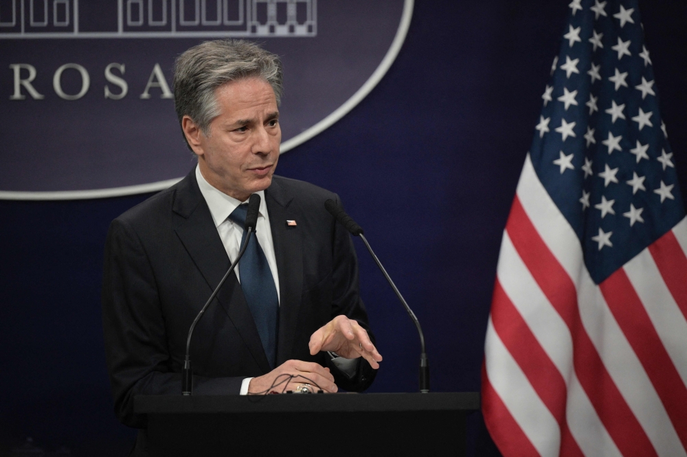 US Secretary of State Antony Blinken speaks during a press conference at Casa Rosada Presidential Palace in Buenos Aires. — AFP 