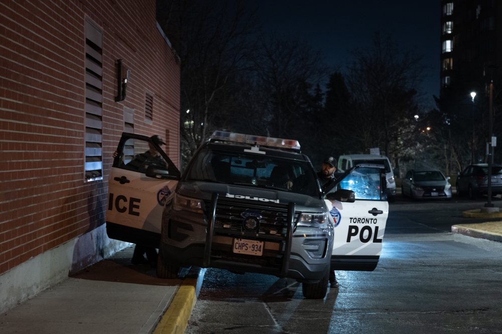 A police patrol vehicle in Toronto, Feb. 22, 2024. (Ian Willms for The New York Times)