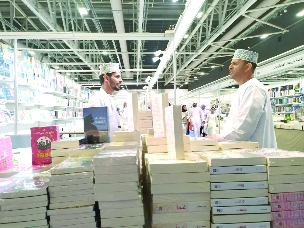 A visitor at the bookfair