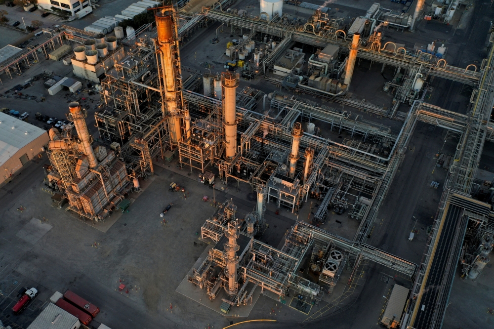 Aerial view of Phillips 66 Company's Los Angeles Refinery in Carson, California. — Reuters