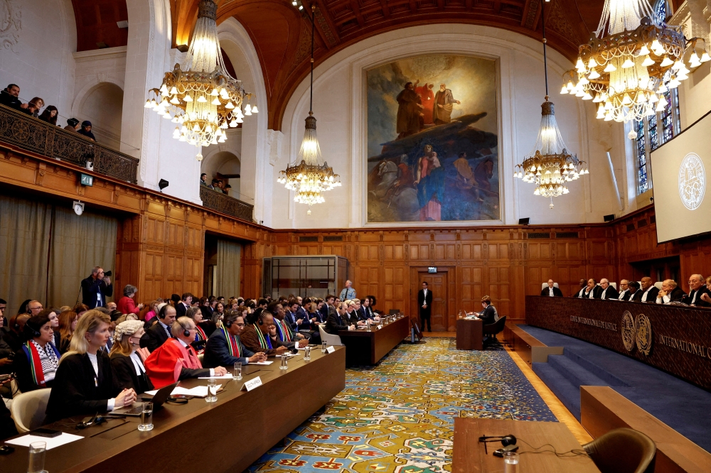 Judges at the International Court of Justice (ICJ) rule on emergency measures against Israel following accusations by South Africa that the Israeli military operation in Gaza is a state-led genocide, in The Hague. — Reuters file photo 