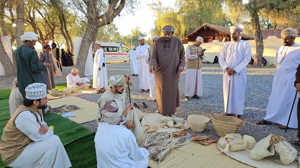 Mohammed bin Salim al Sulaimani, Majlis Ash’shura member of the Wilayat of Manah, at the forum in Manah.
