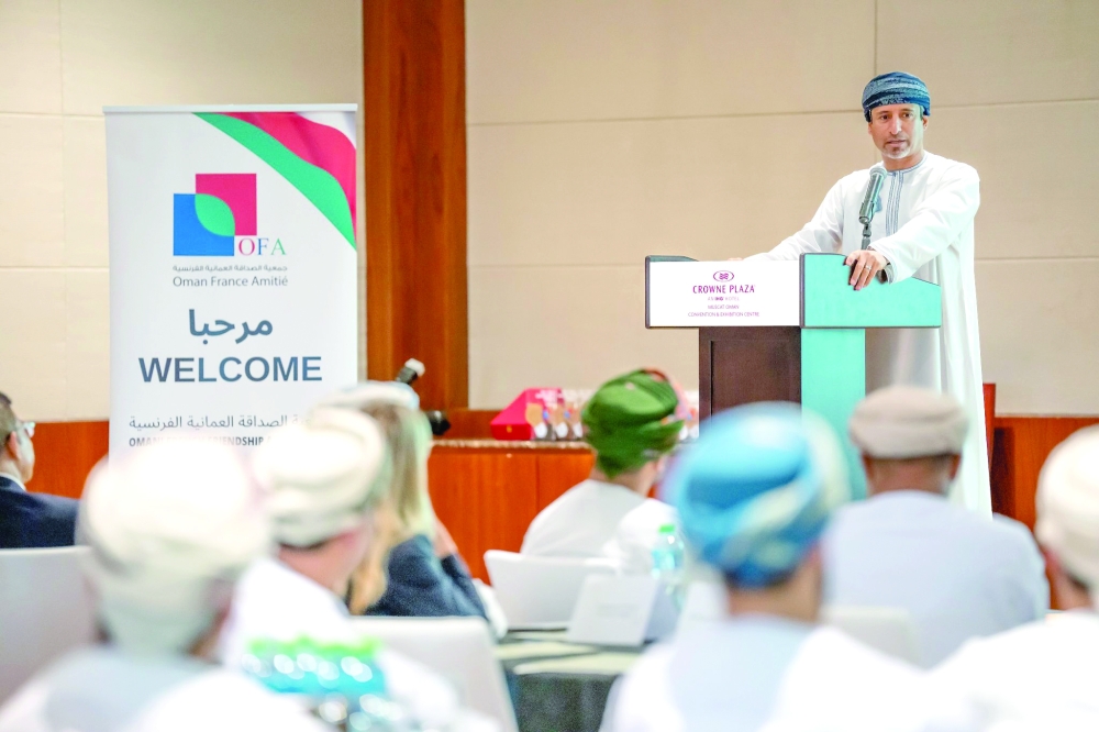 Salim al Aufi speaking at the recent Oman-France Energy Forum.