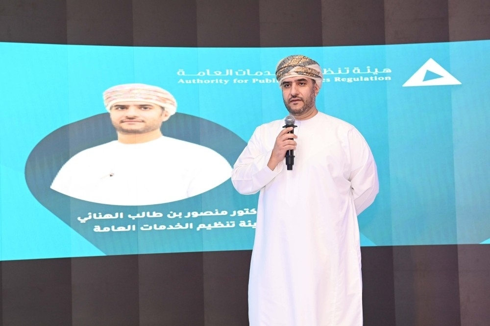 Dr Mansour Talib Al Hinai, Chairman of APSR, speaks during the annual media briefing held yesterday.