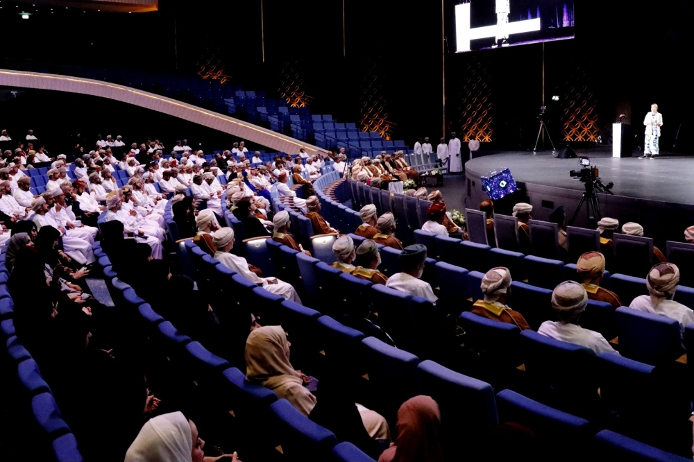 Anete Garoza gives her keynote speech during the Oman Conference on Environmental Sustainability 2024 held in Muscat last week.