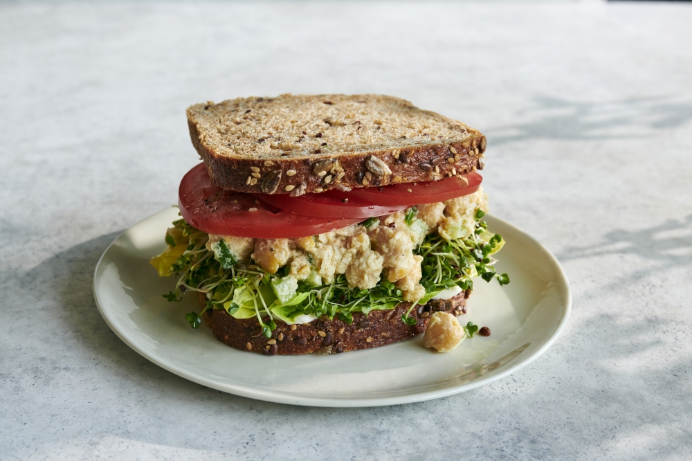 A Chickpea Salad Sandwich.  (David Malosh/The New York Times)