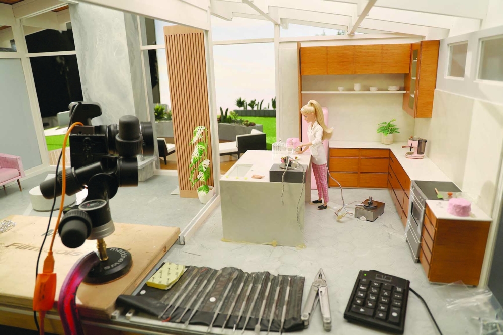 A stop motion Barbie doll set is pictured at Mattel Design Center in El Segundo, California, U.S., February 22, 2024.