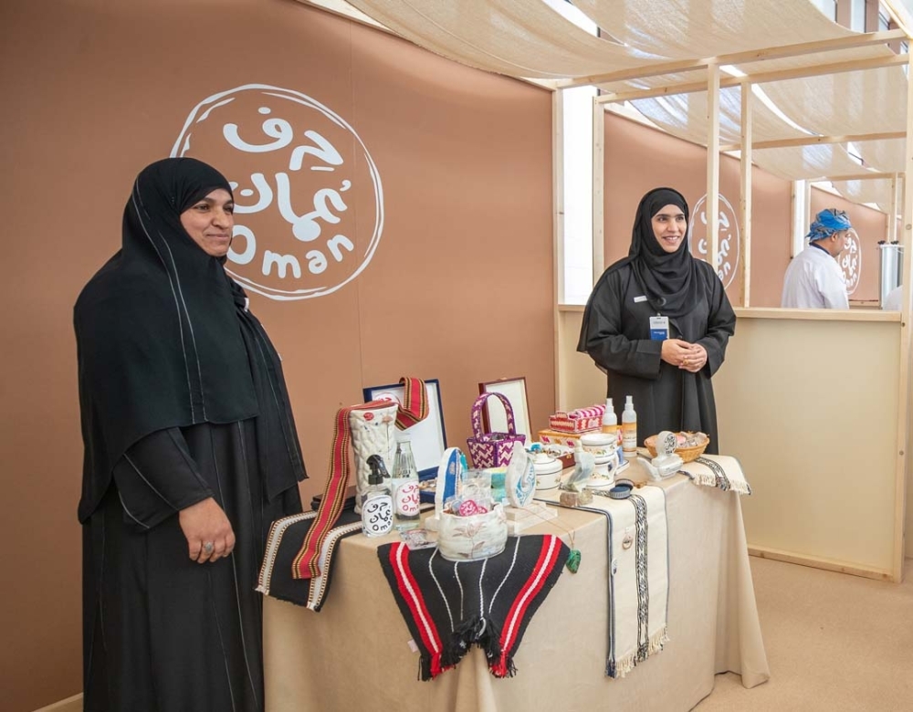 Women with their products at the expo