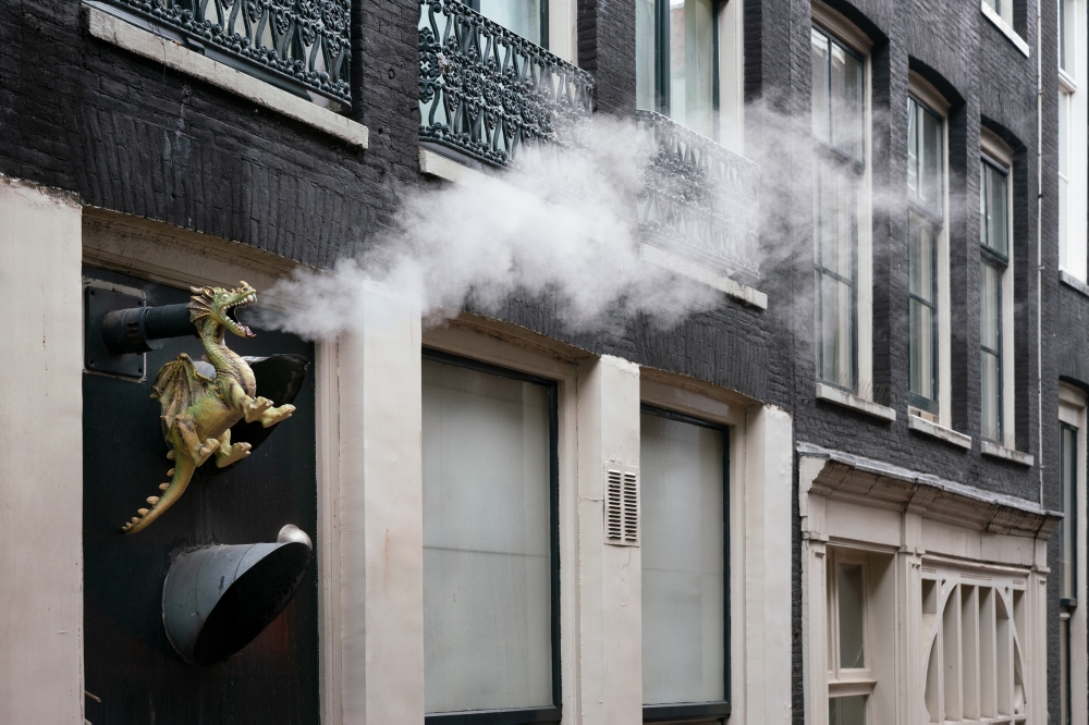 A dragon creation by the artist Frank de Ruwe, who goes by the name of Frankey. (Yvonne Mak via The New York Times)