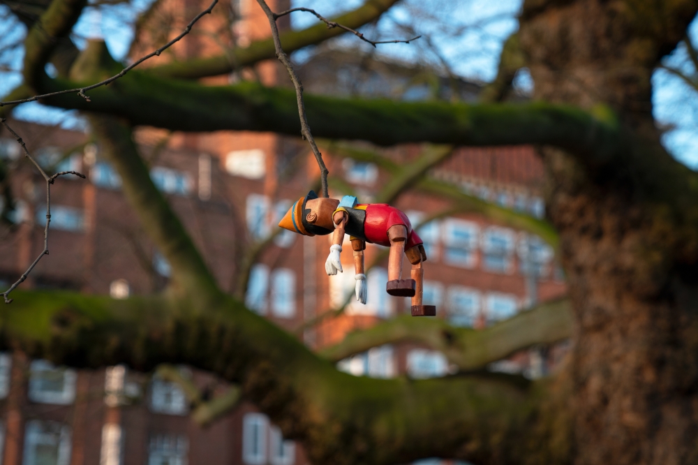 A creation by the artist Frank de Ruwe, who goes by the name of Frankey. (Yvonne Mak via The New York Times)