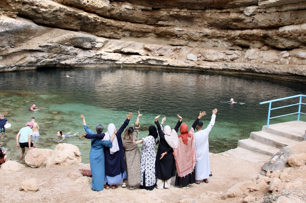 Halal travellers visit Bimmah Sinkhole