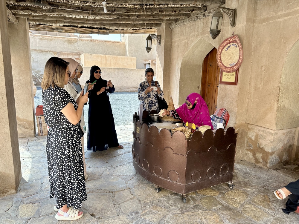 Halal travellers during visit to Nizwa Fort
