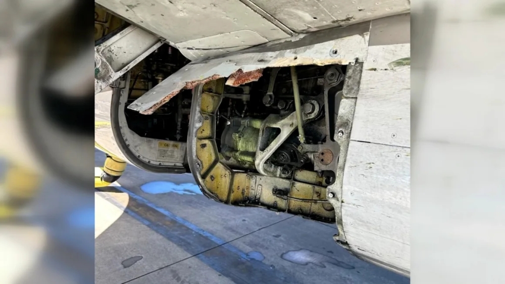 There was no indication of any damage to the plane during the flight, and the aircraft did not declare an emergency on its way 