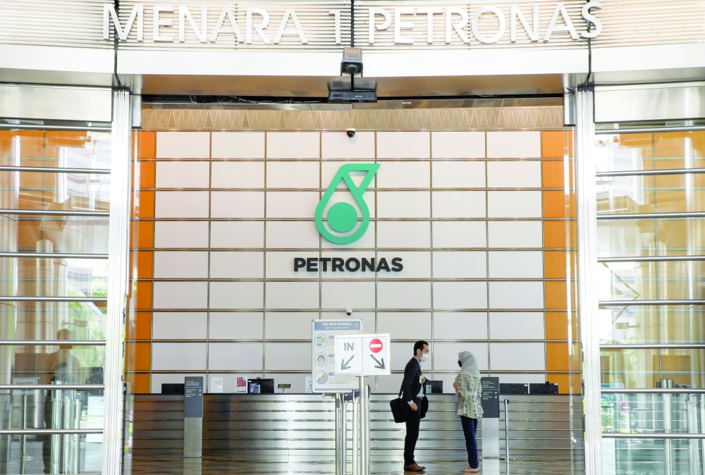 A logo of Petronas is seen at their office in Kuala Lumpur, Malaysia. — Reuters
