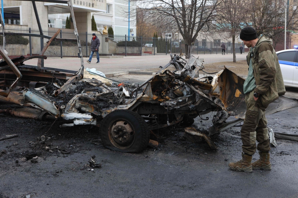 A view shows aftermath of fresh aerial attacks on Belgorod