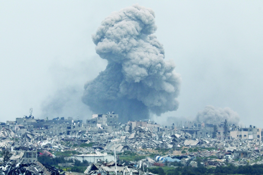 Smoke rises from Gaza, amid Israel's ongoing strikes on the Palestinian enclave. — Reuters 