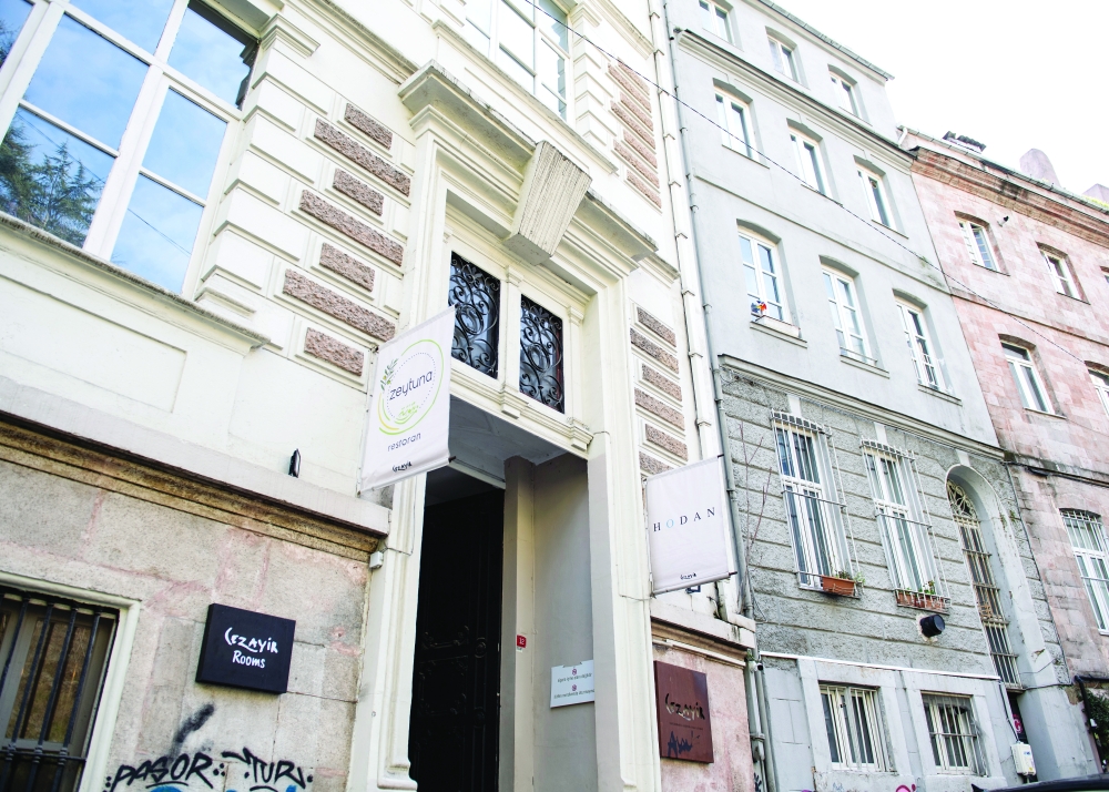 Outside Hodan, chef Cigdem Seferoglus acclaimed restaurant in the Beyolgu quarter of Istanbul, on Jan. 27, 2024. (Gozde Durusoy/The New York Times)