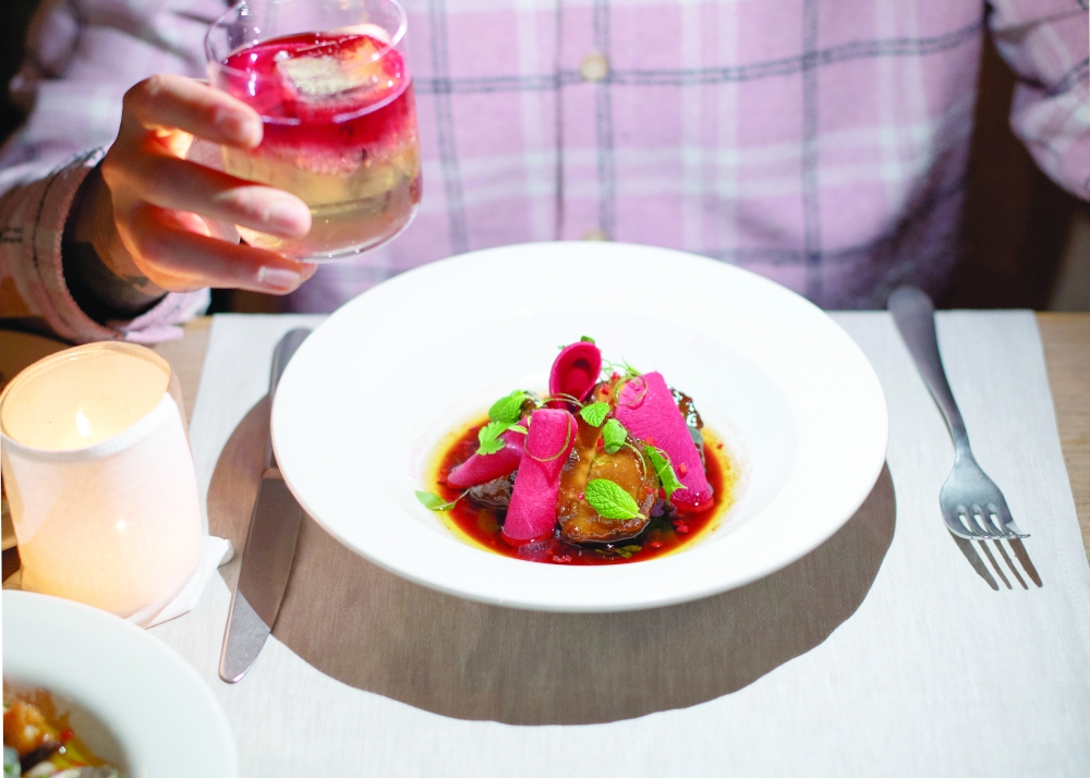 An appetizer of celery root roasted with pekmez (grape molasses) and miso, served at Apartiman, chef Burcak Kazdals acclaimed neighborhood restaurant in the Yenikoy district of Istanbul on Jan. 25, 2024. (Gozde Durusoy/The New York Times)