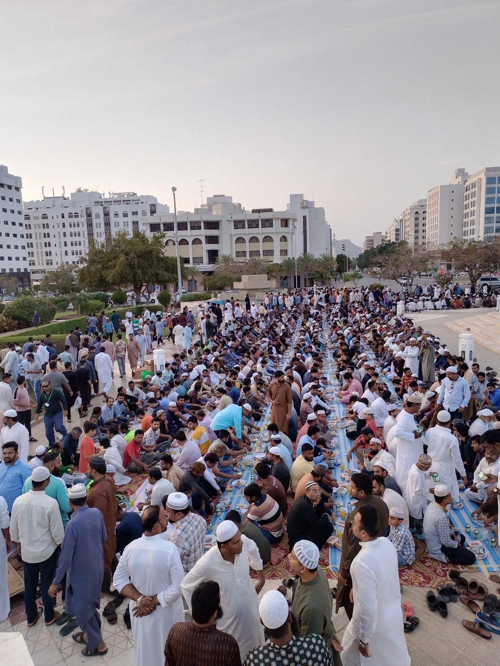 Iftar at the Ruwi clock tower on Friday