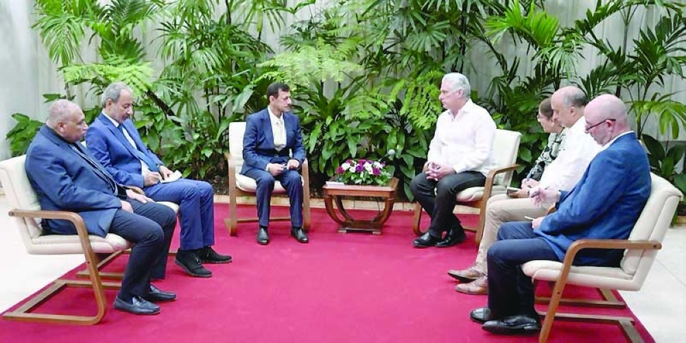 Cuban President receives chairman of Oman Investment Authority