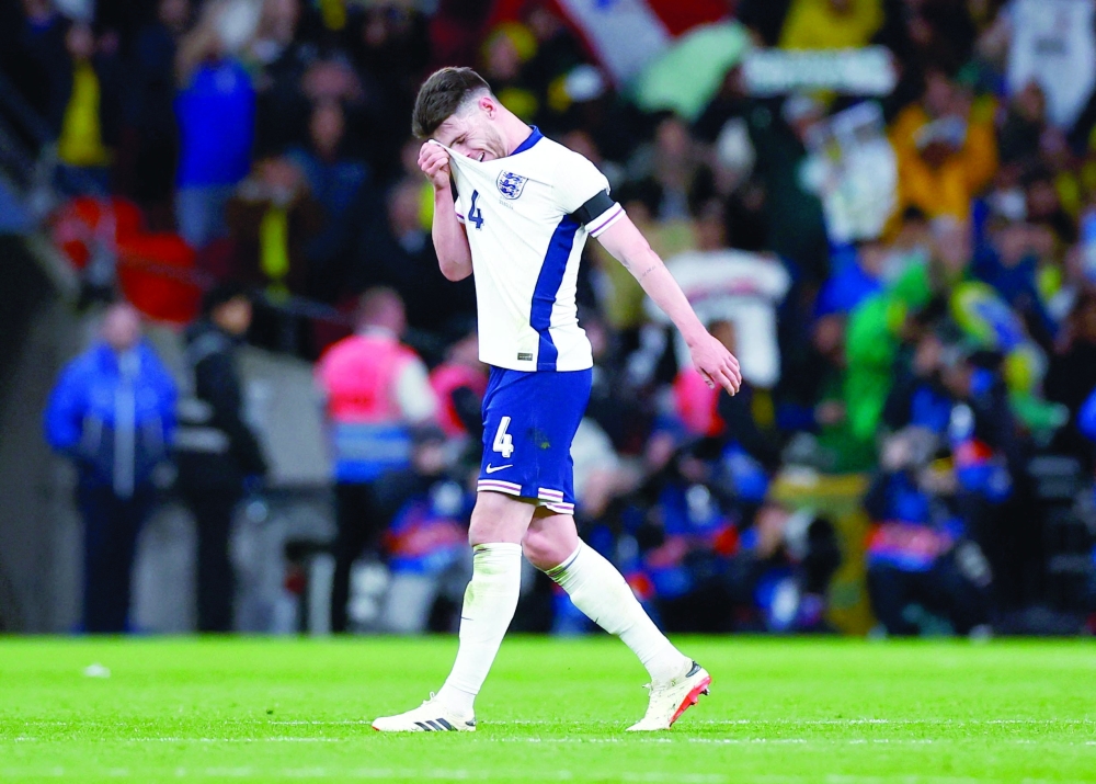 England's Declan Rice after the match.— REUTERS