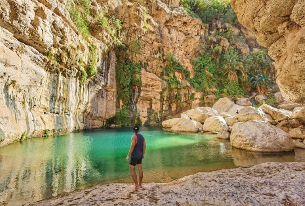 Visitors can swim in it and enjoy the stunning scenery surrounding it. 