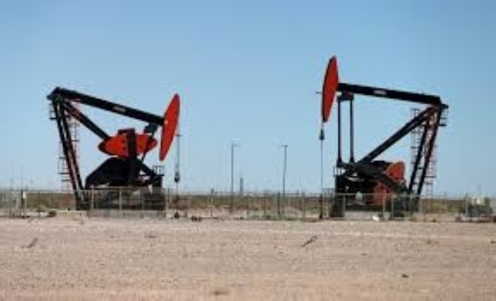 Oil pump jacks are seen at the Vaca Muerta shale oil and gas deposit in the Patagonian province of Neuquen, Argentina-REUTERS