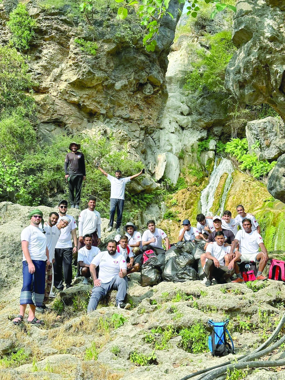 Beach clean up by Salalah Adventure Tours team members 