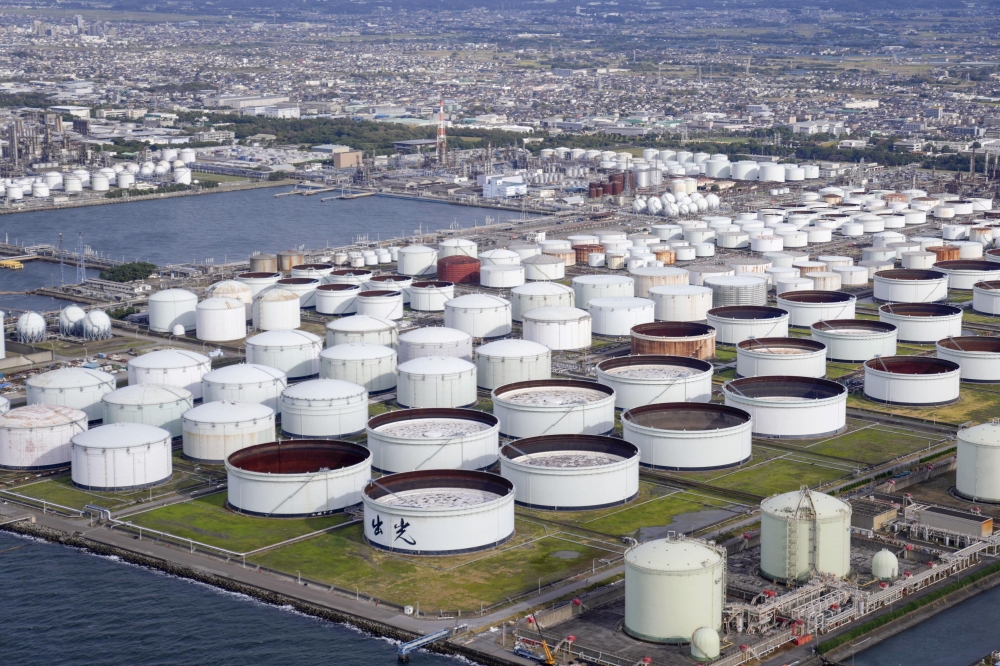An aerial view shows an oil factory of Idemitsu Kosan Co in Ichihara, Japan. — Reuters