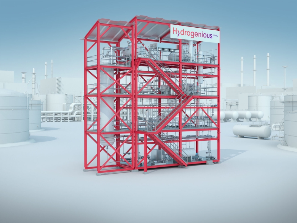 Rendering of Hydrogenious LOHC’s plant.