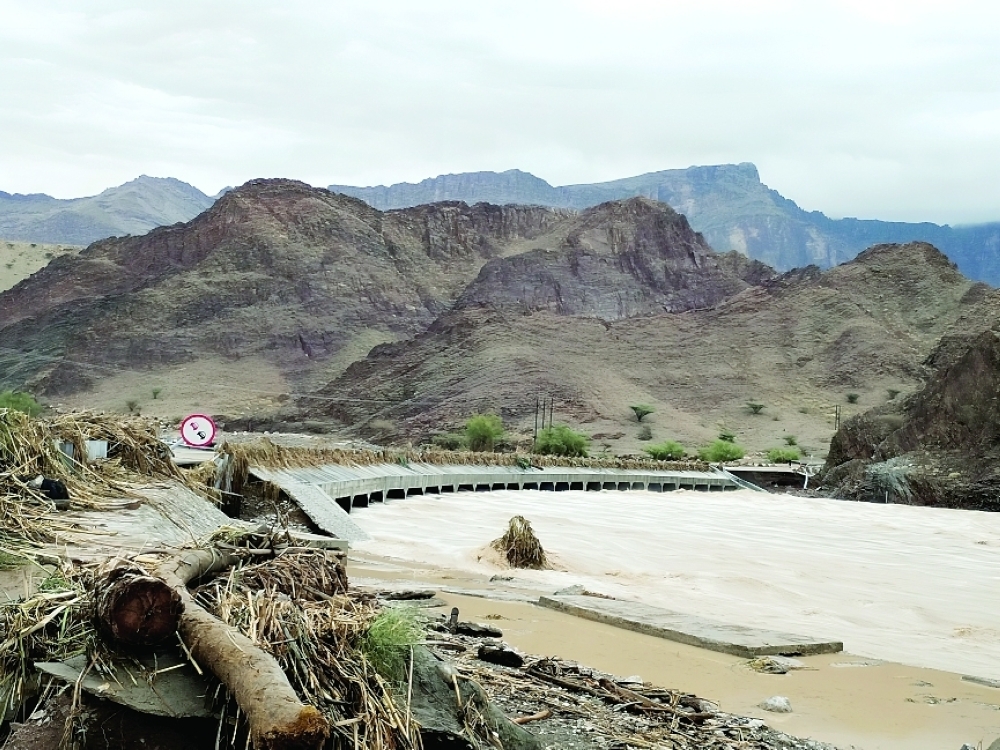  Panoramic picture from Al Kamil W'al Wafi after rainfall